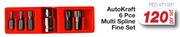 AutoKraft 6 Pcs Multi Spline Fine Set FED.VT1031-Per Set