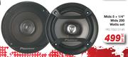 Pioneer Mids 5 + 1/4" Mids 200 Watts Set PIO.TSG1314R-Per Set