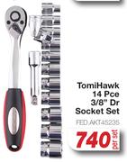 Tomi Hawk 14 Pce 3/8" Dr Socket Set FED.AKT45235-Per Set
