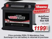 Auto Zone Battery (Size 628) AZC.628-Each