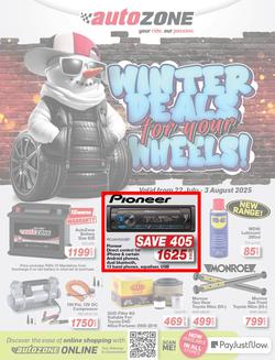 Autozone : Winter Deals For Your Wheels (22 July - 03 August 2025), page 1