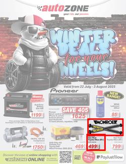 Autozone : Winter Deals For Your Wheels (22 July - 03 August 2025), page 1