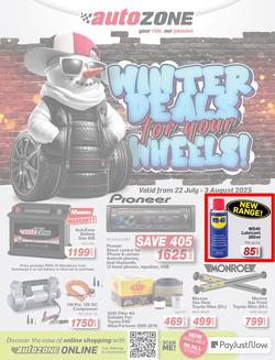 Autozone : Winter Deals For Your Wheels (22 July - 03 August 2025), page 1