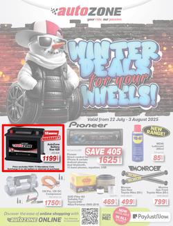 Autozone : Winter Deals For Your Wheels (22 July - 03 August 2025), page 1