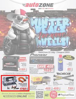 Autozone : Winter Deals For Your Wheels (22 July - 03 August 2025), page 1