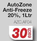 Auto Zone Anti Freeze 20% AZC.AF04-1L