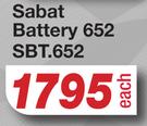 Sabat Battery 652 SBT.652-Each