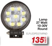 Lamp 27 Watt 10-30V Round ELP.LEDPD27WRND-Each