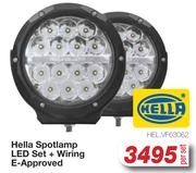 Hella Spot Lamp LED Set + Wiring E-Approved HEL.VF63062-Per Set