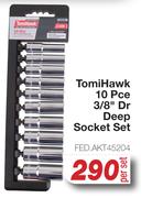 Tomi Hawk 10 Pce 3/8" Dr Deep Socket Set FED.AKT45204-Per Set