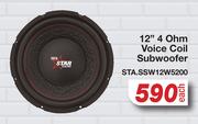 Star Sound 12" 4 Ohm Voice Coil Subwoofer STA.SSW12W5200-Each