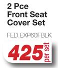 2 Pce Front Seat Cover Set FED.EXP60FBLK-Per Set