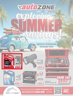 Autozone : Exploring Summer Savings (19 September - 04 October 2024), page 1