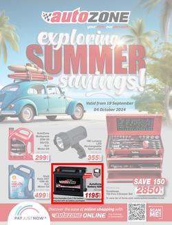 Autozone : Exploring Summer Savings (19 September - 04 October 2024), page 1