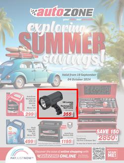 Autozone : Exploring Summer Savings (19 September - 04 October 2024), page 1