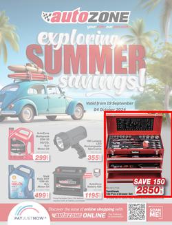 Autozone : Exploring Summer Savings (19 September - 04 October 2024), page 1