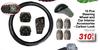 10 Pce Steering Wheel & Car Interior Accessories Carbon Look FED.A150-Per Set