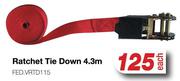 Ratchet Tie Down 4.3m FED.VRTD115-Each