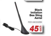 Black Imitation Bee Sting Aerial FED.VAE332BK-Each
