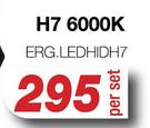 Elpar Headlight Globe Set H7 6000K ERG.LEDHIDH7-Per Set