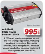 Auto Kraft 600W Power Inverter 12/24 FED.CAR600W-Each