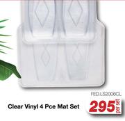 Clear Vinyl 4 Pce Mat Set FED.LS2006CL-Per Set