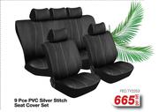 Auto Kraft 9 Pce PVC Silver Stitch Seat Cover Set FED.TY2253-Per Set