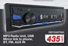 RA MP3 Radio Unit, USB Mirror Link To Phone, BT, FM, Aux in REF.RABTR03-Each