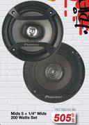 Pioneer Mids 5 + 1/4" Mids 200 Watts Set PIO.TSG1314R-Per Set
