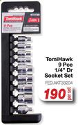 TomiHawk 9 Piece 1/4" Dr Socket Set FED.AKT33204-Per Set