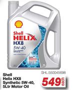 Shell Helix HX8 Synthetic 5W-40 Motor Oil SHL.550045698-5Ltr 