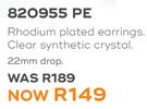 Honey Rhodium Plated Earrings
