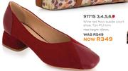 Honey Wine Red Faux Suede Court Shoe