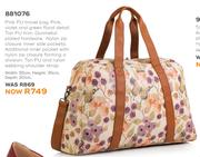 Honey Pink PU Travel Bag