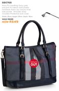 Honey Navy PU Handbag