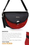 Honey Red Mock Croc PU Handbag