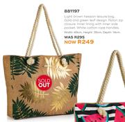 Honey Light Brown Hessian Leisure Bag