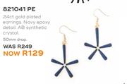 Honey 24ct Gold Plated Earrings