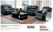 Grafton Everest Cambridge 3 Piece 3 Action Leather Look Lounge Suite