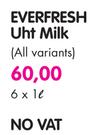 Everfresh Uht Milk (All Variants) - 6 x 1L