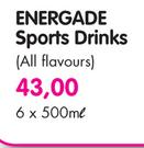 Energade Sports Drinks(All Flavours)-6X500ml