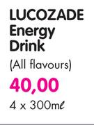 Lucozade Energy Drink(All Flavours)-4X300ml