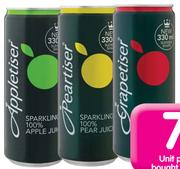 Appletiser, Peartiser Or Grapetiser Cans(All Flavours)-330ml Each