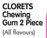 Clorets Chewing Gum 2 Piece(All Flavours)-Each