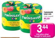 Twinsaver Toilet Rolls (1-Ply Wrapped)-24's