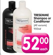 Tresemme Shampoo or Conditioner-900ml Each
