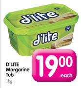 D'Lite Margarine Tub-1Kg
