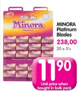 Minora Platinum Blades-20 x 5's