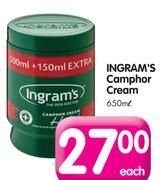 Ingram's Camphor Cream-650ml