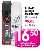 Shield Aerosol Deodorant-6 x 150ml